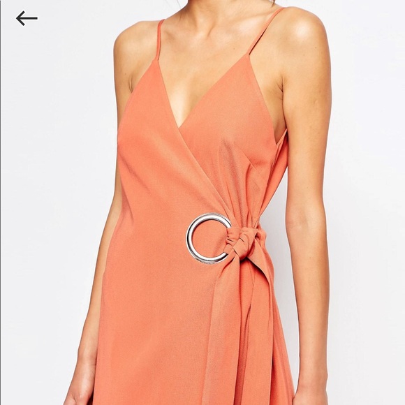 On The Line Wrap Dress Orange C/MEO Collective - Picture 6 of 7